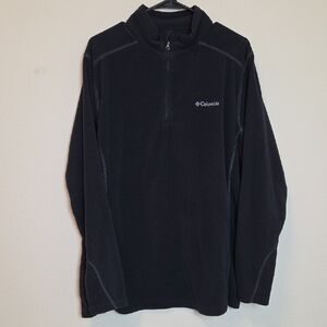 Columbia Dark Grey Quarter-Zip Fleece Pullover Size L